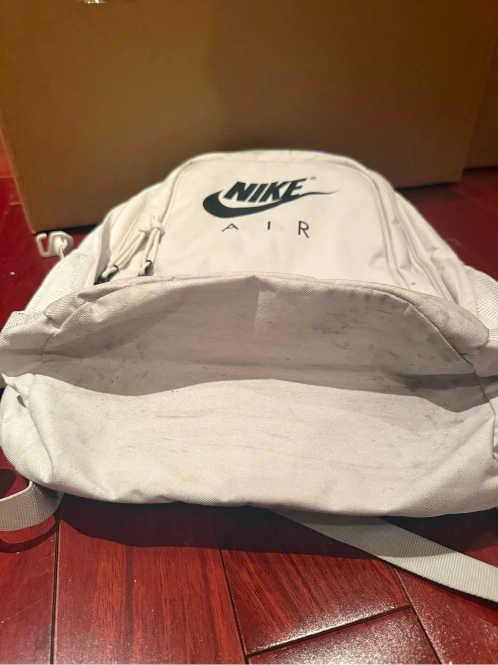 Nike Air White Backpack with Black Logo